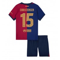 Barcelona Andreas Christensen #15 Hemmaställ Barn 2024-25 Korta ärmar (+ Korta byxor)